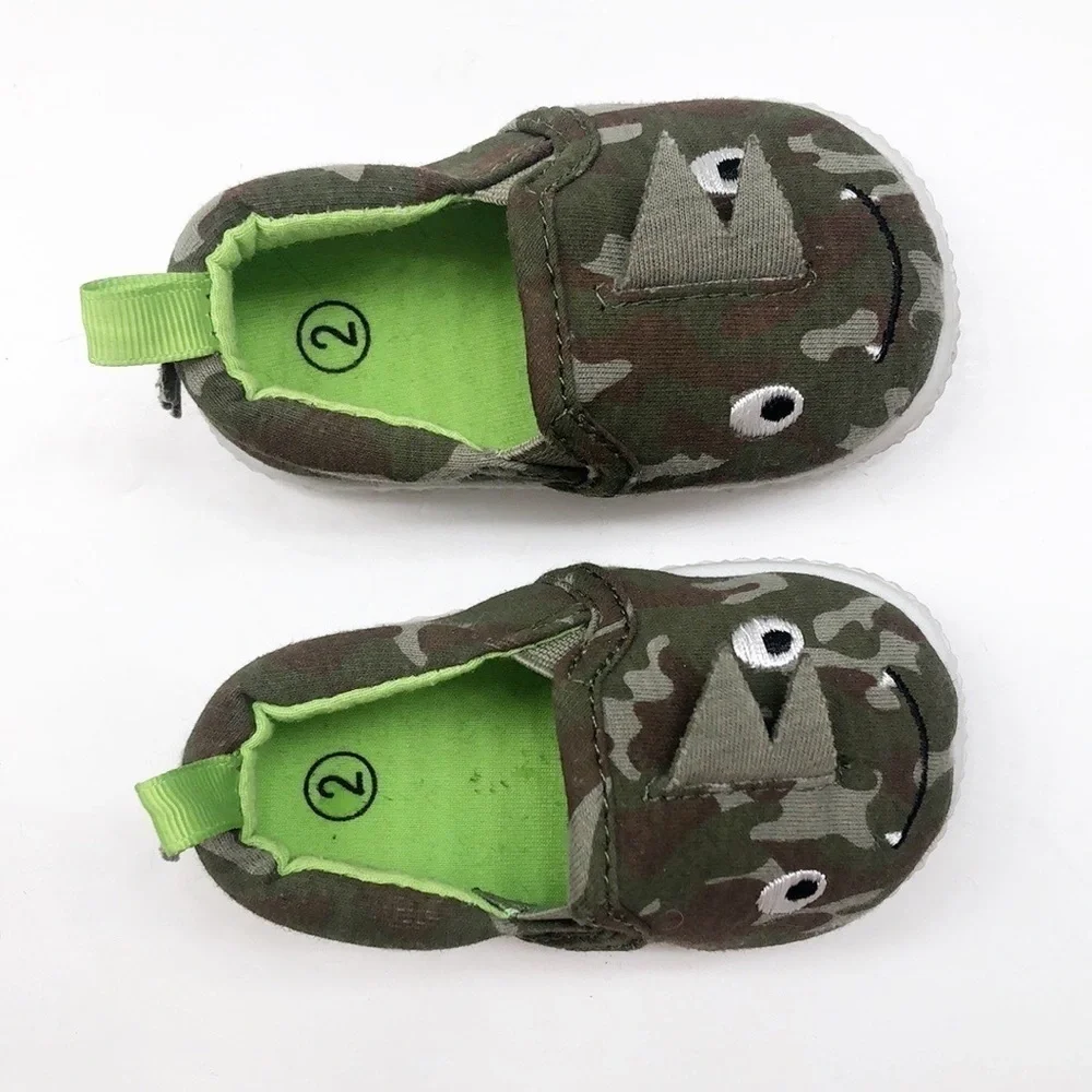 Wonder Nation baby boys camouflage dinosaur shoes